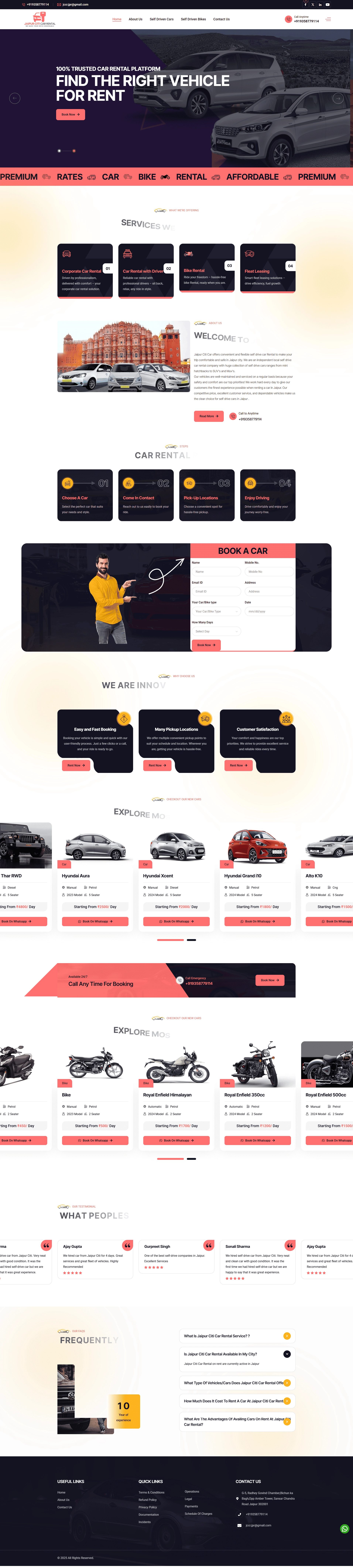 jaipur city car rental